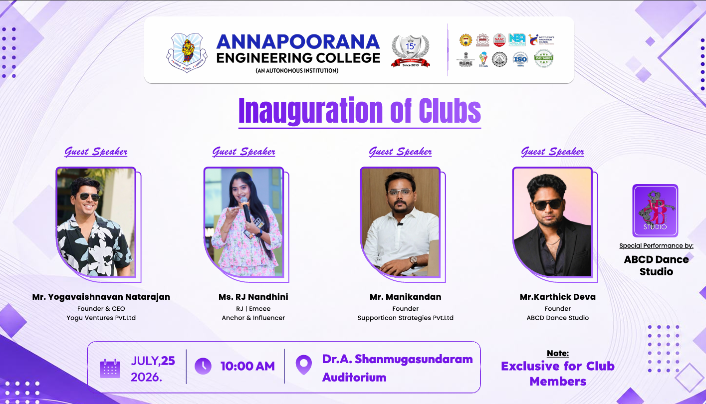 Inauguration of Clubs at AEC